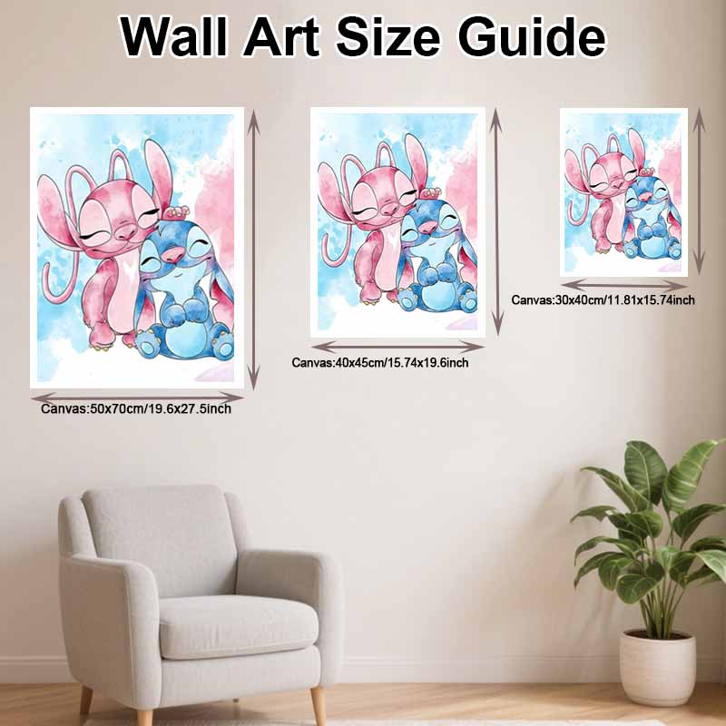 Disney Diamond Painting Set Stitch Angel Home Decor Craft, Perfect Handmade DIY Gift Idea
