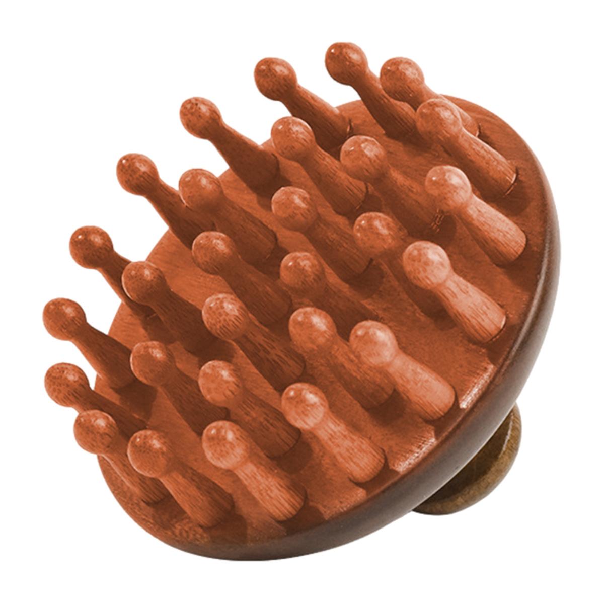 

Массажная расческа для кожи головы из сандалового дерева с эргономичной ручкой, круглыми зубцами, антистатическая для роста волос, для мужчин и женщин, деревянная массажная щетка для головы A