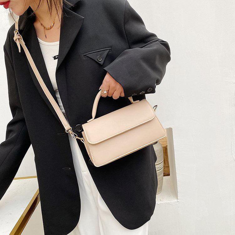 Women's Vintage Single Shoulder Bag Solid Color Casual Messenger Bag Elegant Versatile Handbag