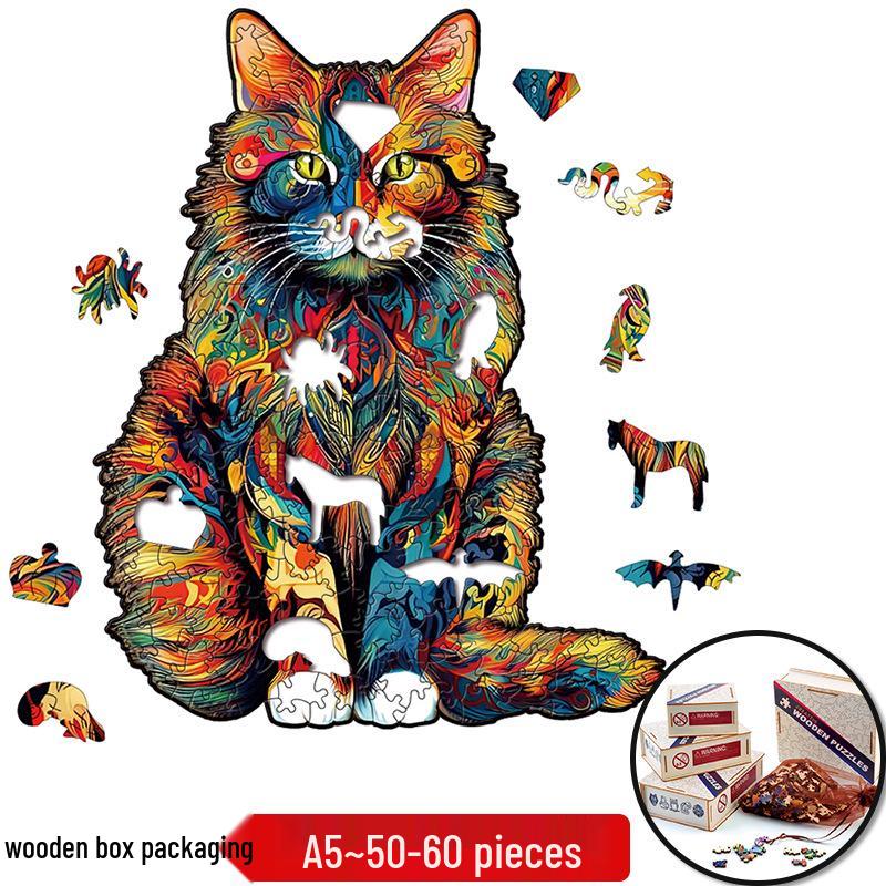Irregular Animal Dog Penguin Wooden Puzzle in Stock