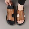 Summer new first-layer cowhide men's beach shoes genuine leather men's leather sandals slippers outdoor sandals breathable men's shoes