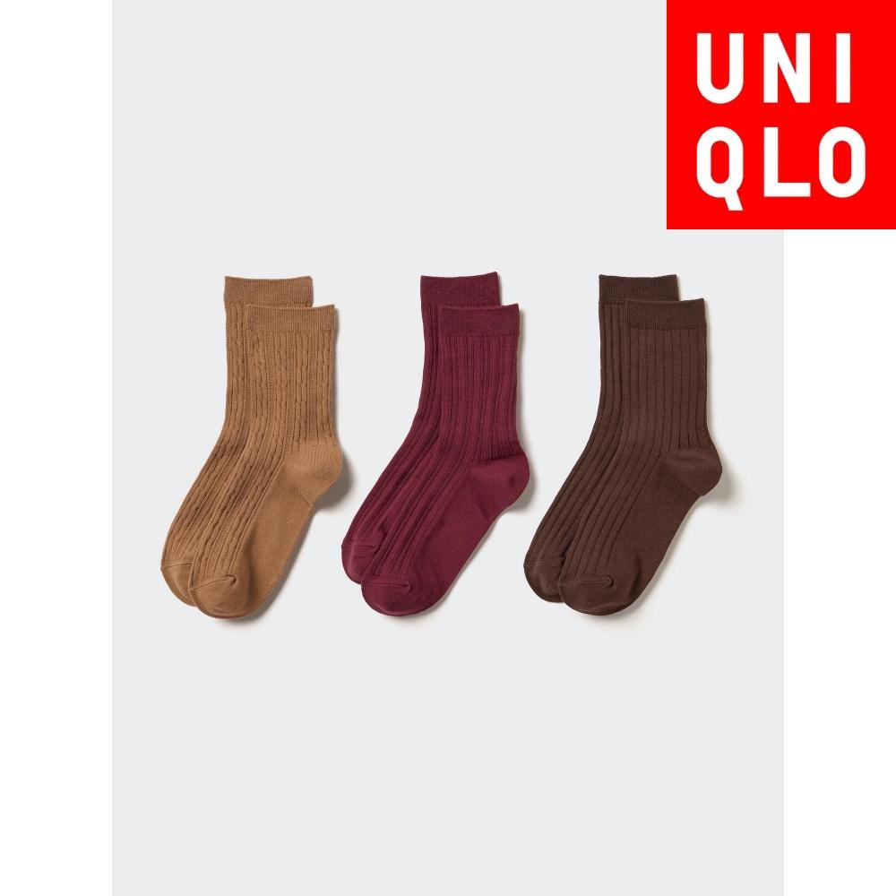

Носки UNIQLO JAPAN, 3 пары, круглая коса 69 NAVY/2426