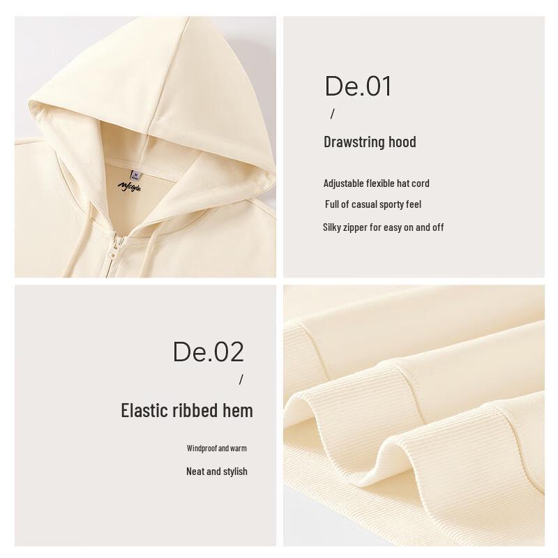 MJ STYLE Women's Hooded Cardigan Sweatshirt