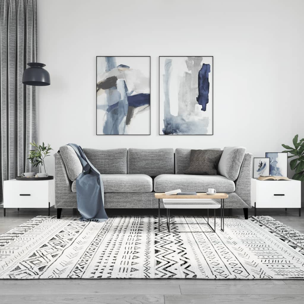 Coffee Tables 2 pcs. High Gloss White 50 x 50 x 40 cm Engineered Wood