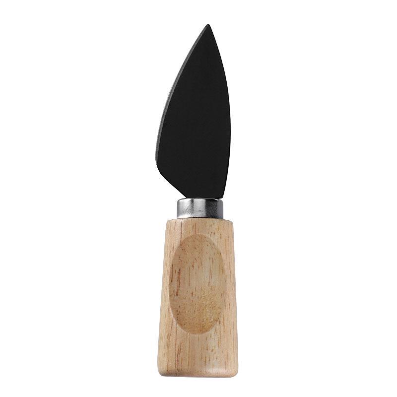 Stainless Steel Cheese & Pizza Knife with Rubber Wood Handle