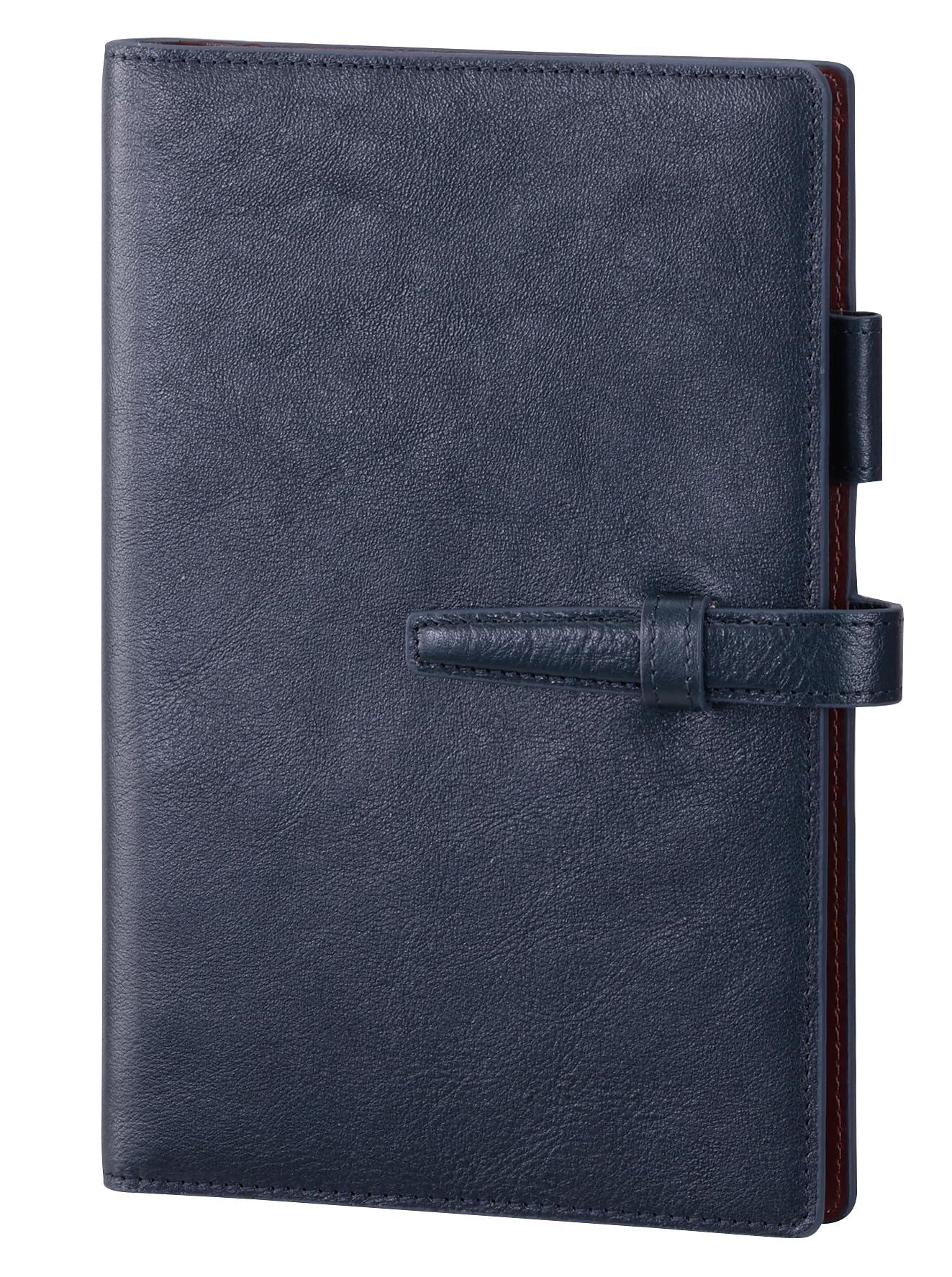 

Raymay Fujii 2025 Bible-sized Da Vinci Monthly Block Planner, Cowhide Leather, Navy Blue, 25DB21K, Compatible with April 2025 Starts