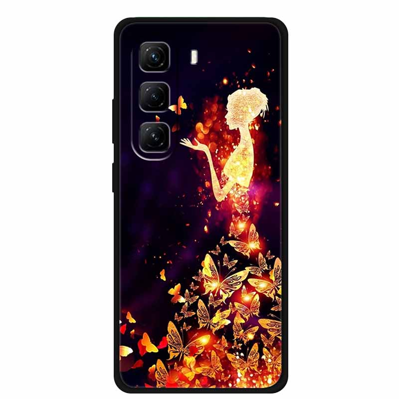 For Infinix Hot 60 Pro+ Case Cool Cartoon Soft Silicone TPU Black Cover For Infinix Hot 60 Pro Plus ShockProof Phone Case X6886