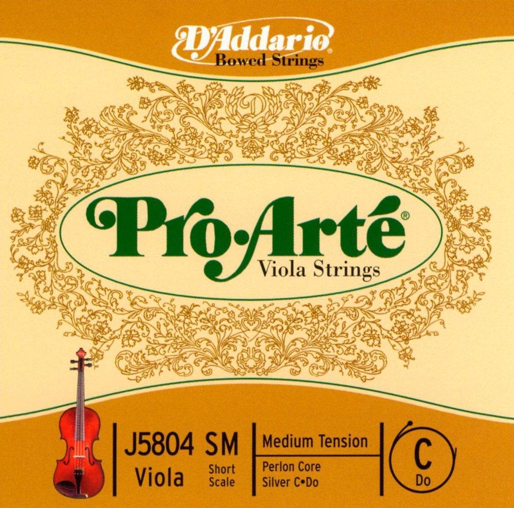 viola Short Scale J5804 Medium D Addario Pro-Arte C-string string, SM, Tension.