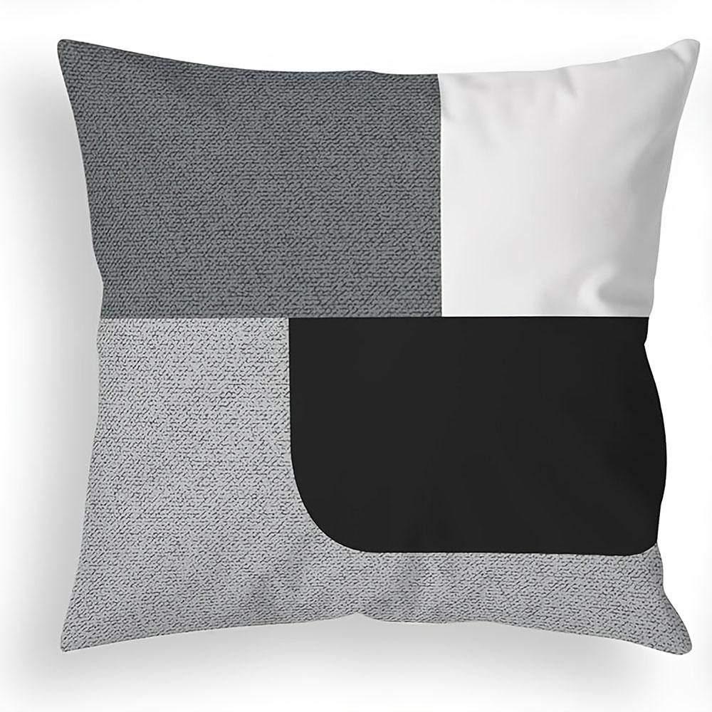 Black White Minimalist Fashion Modern StyleCover Bedroom Sofa Decoration Polyester Cushion Cover with Zipper