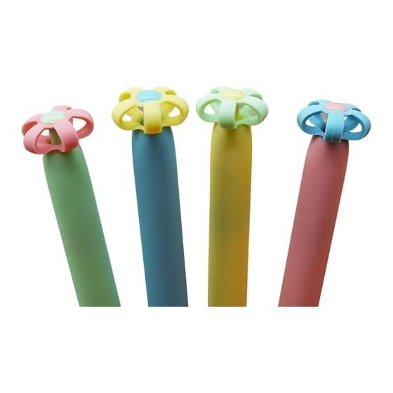 Maydahui 8pcs Cute Flower Twist Gel Pens, 0.5mm Black Ink, Smooth Writing, Kawaii Stationery for Office, School, Gifts