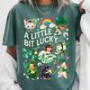 St. Patrick's Day Vintage Style Comfort Colors® T-Shirt, Retro St. Patrick's Day Shirt, Little Bit Lucky Tee, Women's St. Patrick's Shirt