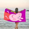 1pc Pink Pig (8) Beach Towel, Beach and Seaside Swimming Pool Equipment, Fashion Pattern, Rectangular, Travel Essentials
