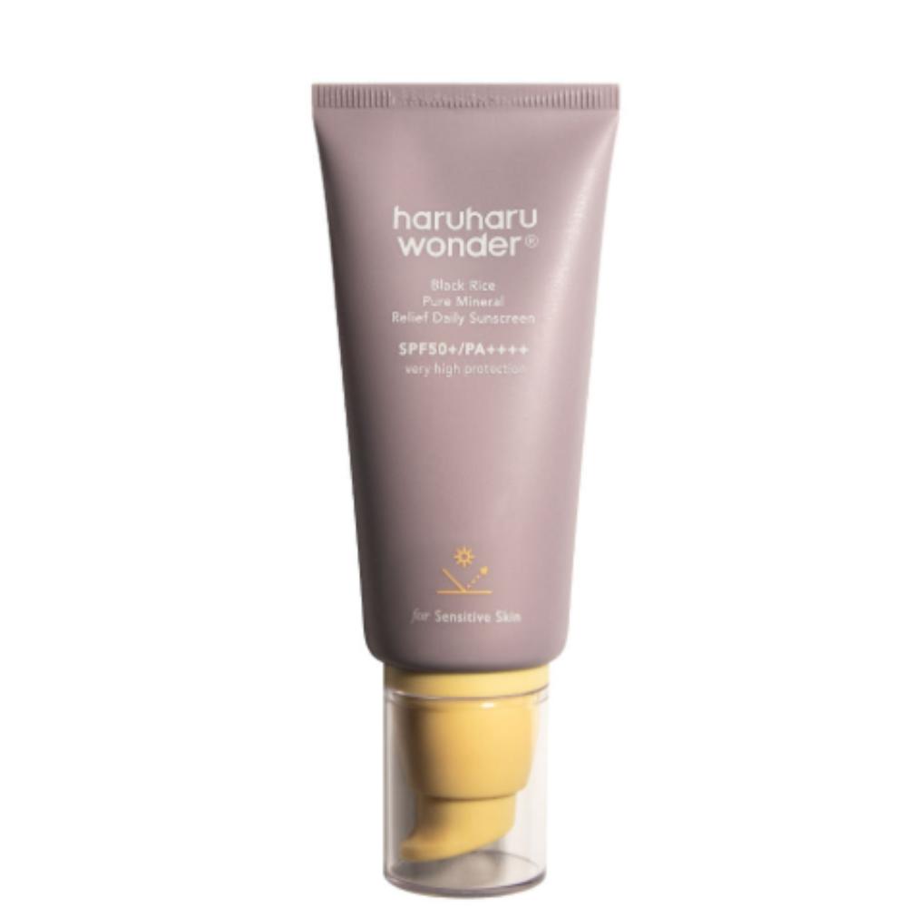 HARUHARU WONDER Ежедневный солнцезащитный крем с черным рисом и минералами SPF 50+ PA++++ 50 мл - Ненано-формула, не вызывающая жжения
