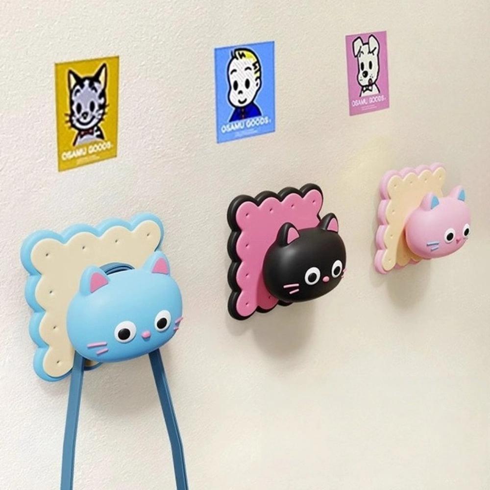 New Cartoon Cat Door Bumper Stickers PVC Anti-Trap Protection Door Handle Mute Pad Durable Door Handle Stop Home Use