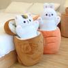 1pc 40/60/80cm Japan Taiyaki Cat Plush Toy Anime Figure Cat Hiding in Cushion Bag Ferry Bunny Carrot Animal Plushie Throw Pillow