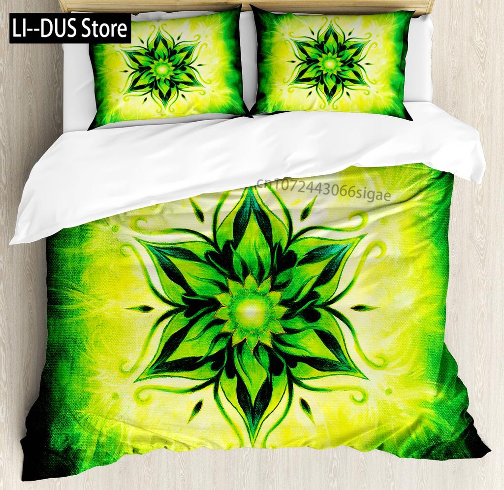 Watercolor Lotus Duvet Cover SetDecorative 3 Piece Bedding Set With 2 Pillow Shams Queen King Full Size All-Season Room Decor