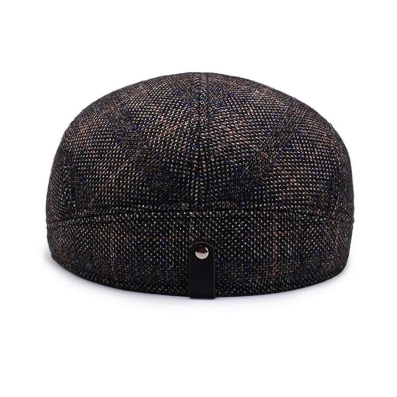 Men's Winter Trapper Hat with Ear Flaps - Thick, Warm & Windproof for Seniors, Fashionable Polyester Cap