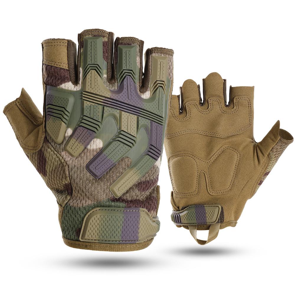 Half Finger Gloves Outdoor Sport Cycling Hunting Shooting Camping Hiking Combat Bicycle Non-slip Shock-proof Gear Men