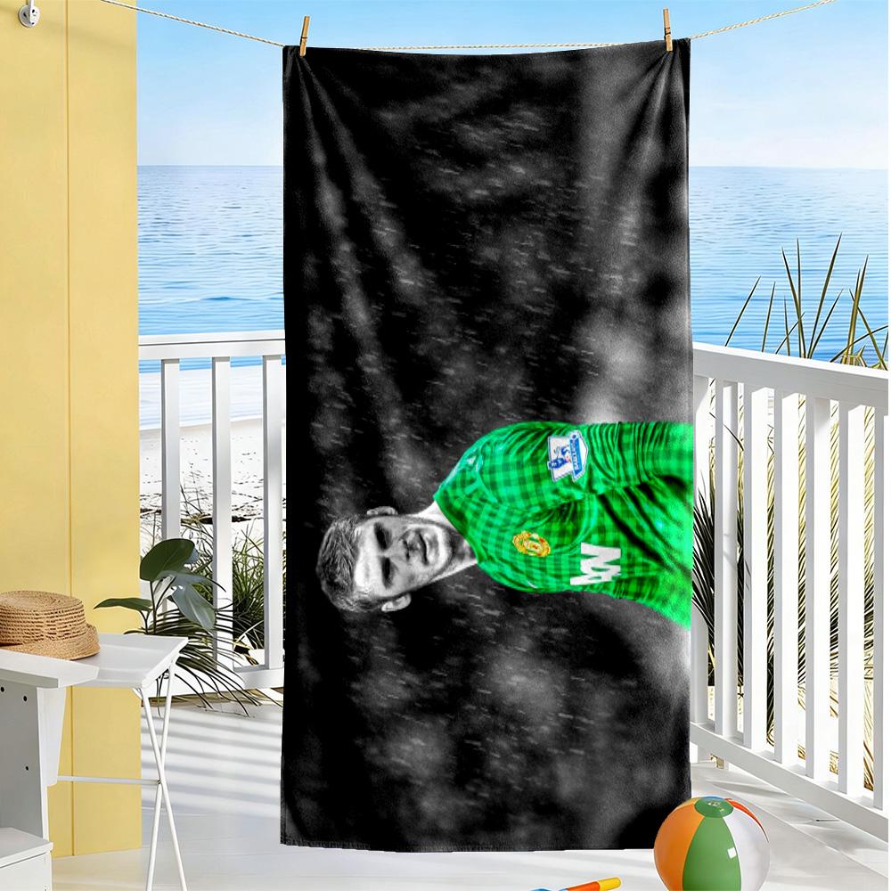 Football Player Celebration Beach Towel Super Soft & Absorbent Comfortable Lightweight