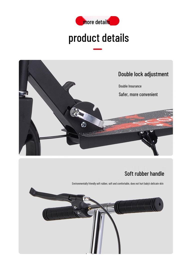 Faltbarer City-Roller: Großes Rad für Teenager & Erwachsene