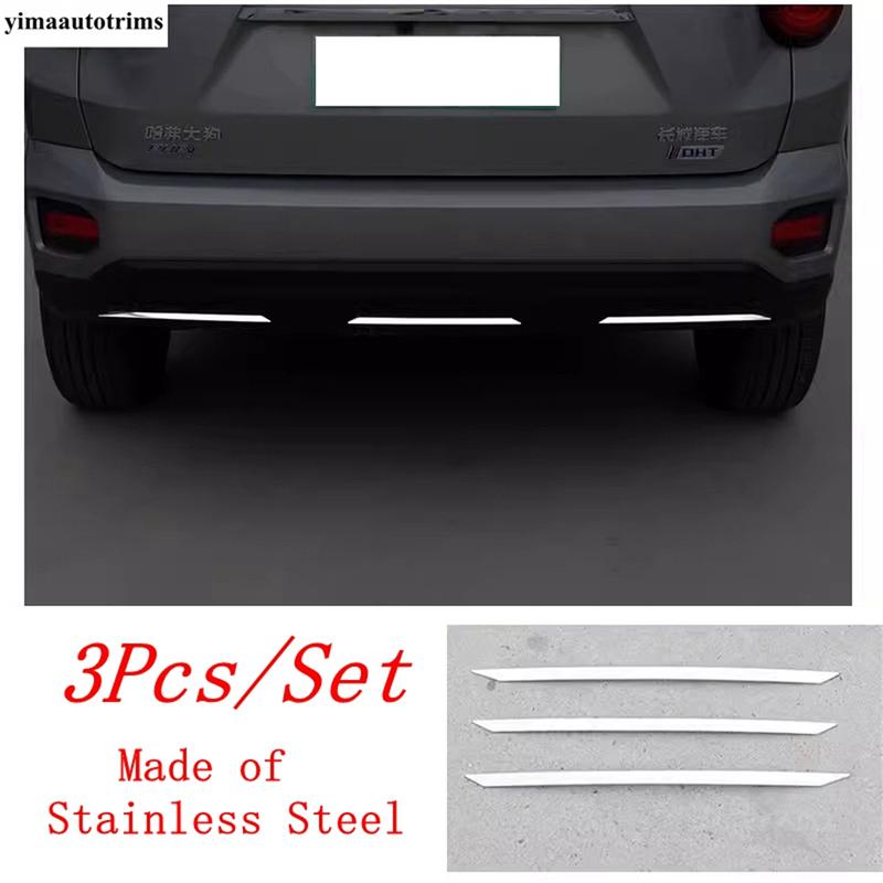 Car Rear Bumper Strip Decoration Protector Cover Trim For GWM HAVAL H7  2024 2025 Stainless Steel Accessories Exterior Refit