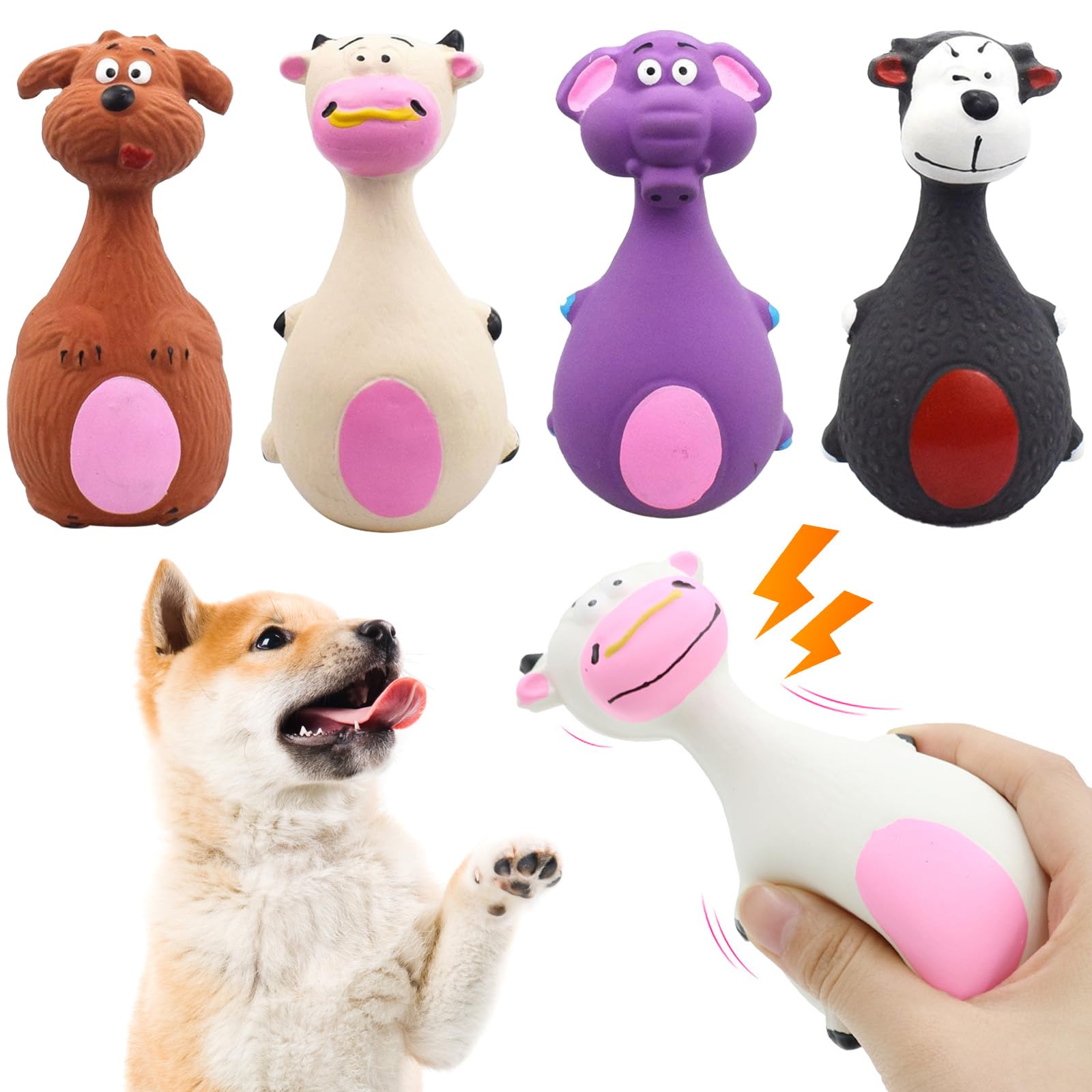 

CANPLUS Dog Popular Chew Toys with Stress Exercise Natural Solitaire Pet Supplies for and Large Dogs 4-Pack Toys, Sounds, Durable, Relief, Relief,