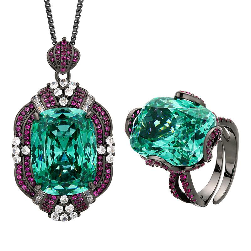 Schmuck Kupferboden Vergoldet Simulations Vogelnest Chepala Grün Retro Anzug Damen Stein 15 * 20