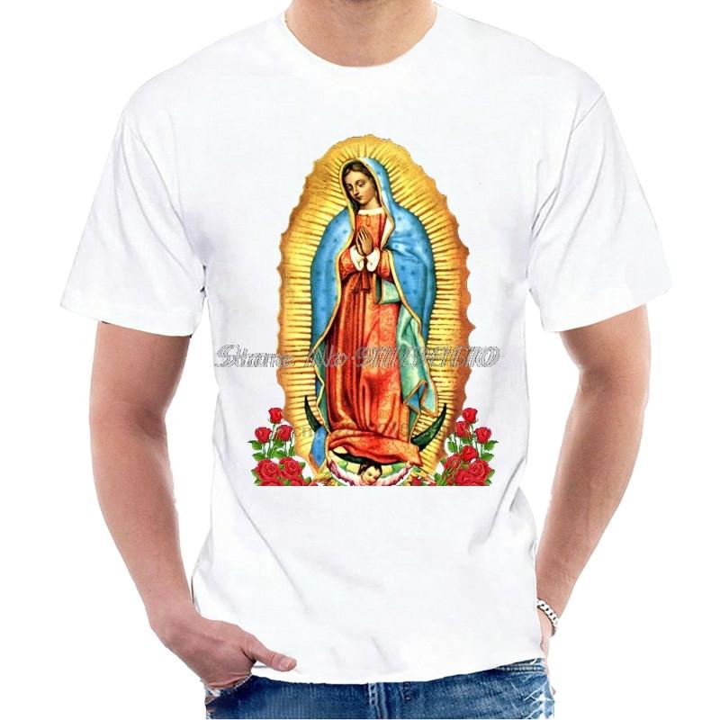 Funny Printunisex T shirtunisex cool tshirt Catholic Church Virgen De Guadalupe T-Shirtunisex Cotton Tees Harajuku Streetwear