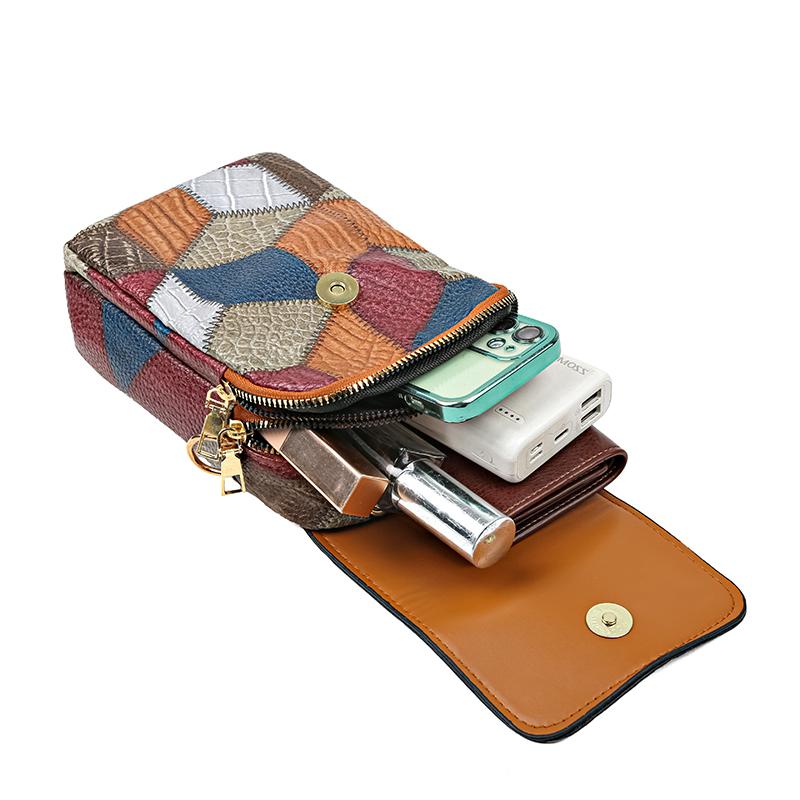 Sac De Téléphone Portable - FUNMOON - Petit à Portefeuille - Cuir PU