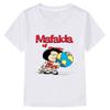 Mafalda Print Kids Cotton T-shirt Cartoon Girls Clothes Boys Short Sleeve Graphic Manga Tops Summer Children's Tees Camisetas