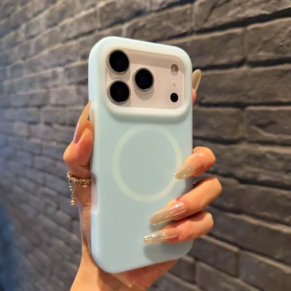 For Magsafe Candy Jelly 2 IN 1 Phone Case For iPhone 17 16 15 Pro Max Soft Silicone Matte Cases For iPhone 14 13 Pro Max Cover