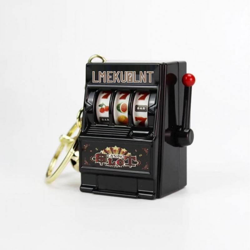 Mini Fruit Slot Machine Keychain: Fun Mixed Bag Pendant for All