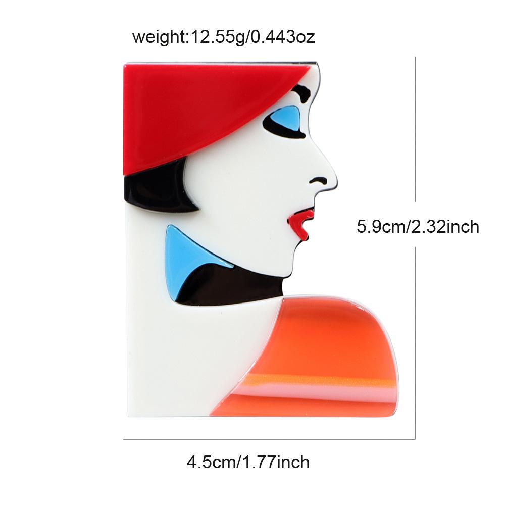 Handgefertigte Spleiß-Acrylplatten-Stil Mädchenbrosche