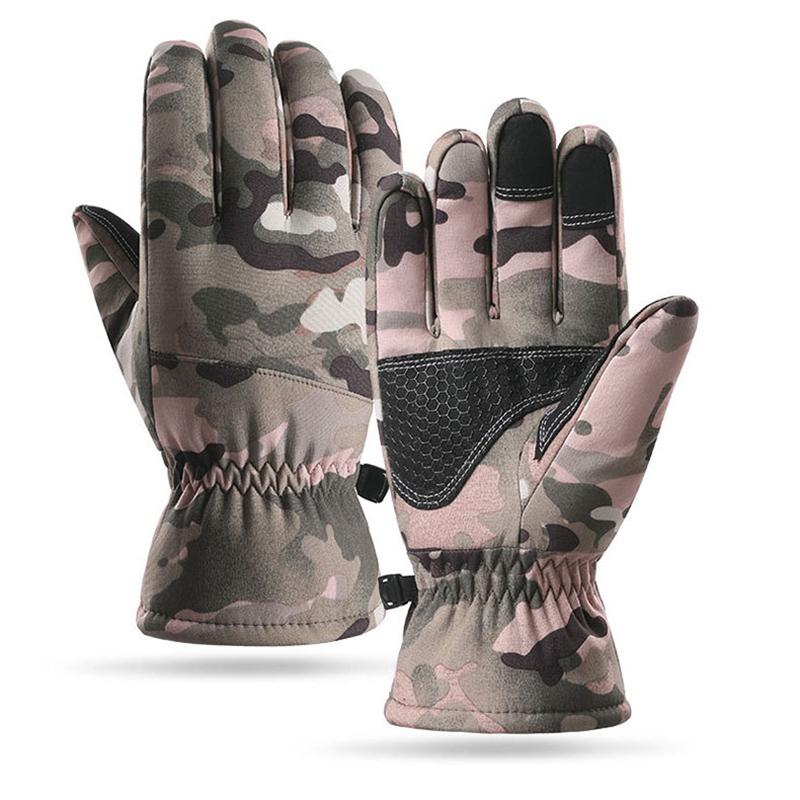 

Зимові плюшеві теплі рукавички Катання на відкритому повітрі Велоспорт Альпінізм Сенсорний екран проти ковзання Водонепроникні вітрозахисні рукавиці 2XL
