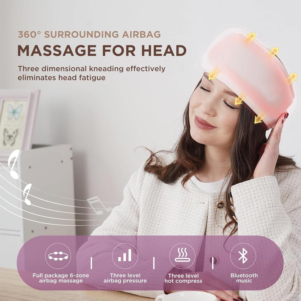 1set Head Massager Scalp,Rechargeable Massager Airbag for Head,Electric Percussion with Portable Design for Deep Relaxation