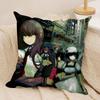 Ssteins Gate Anime Cushion Cover Silky Short Plush Invisible Zipper Dustproof Sofa Pillow Case For Home Decor