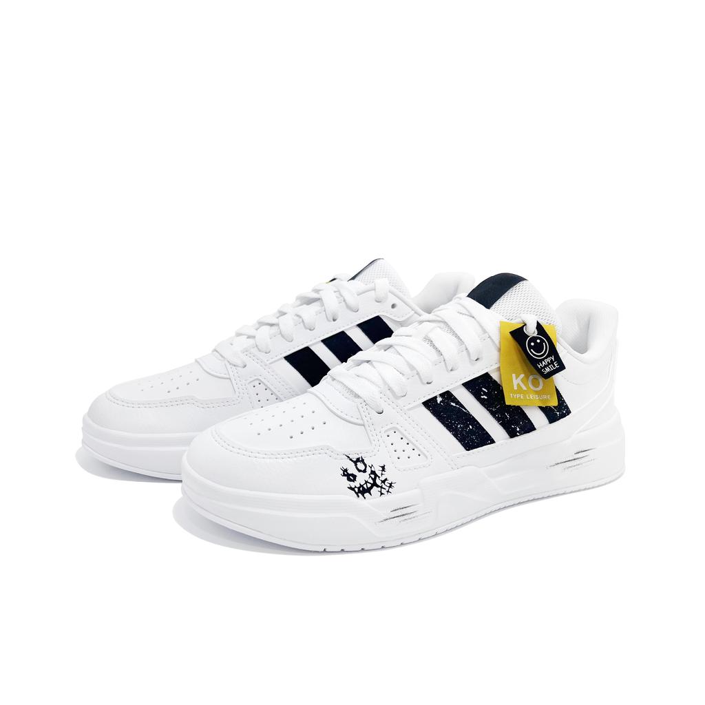 Adidas LITE BALLER Dot Ink PU Low top Skateboard Shoes Unisex White JS4358(Team2087-R)