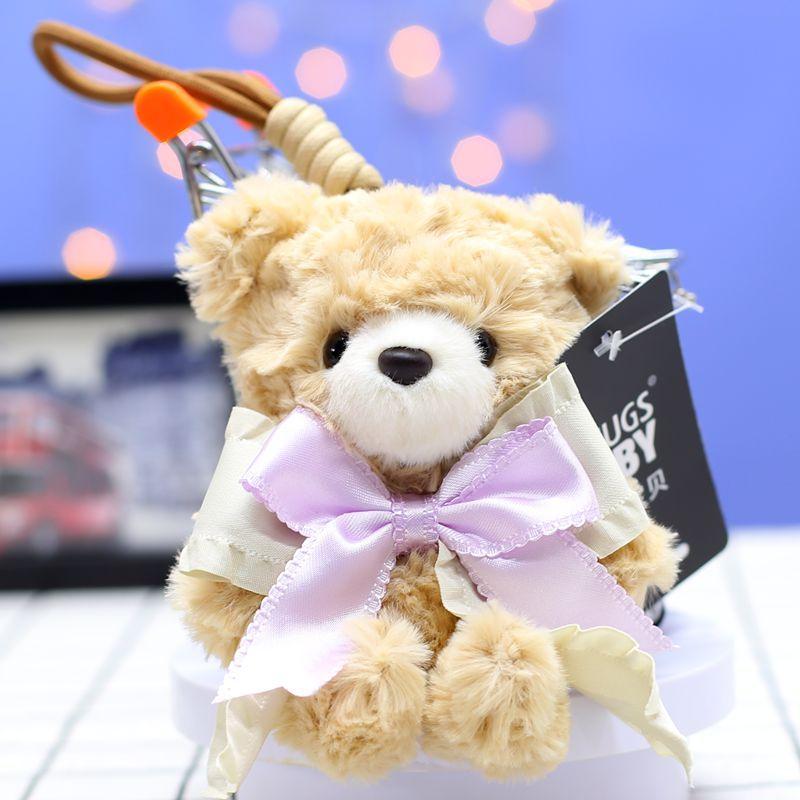 

Hug Baby Bow Tie Bear Plush Doll Pendant Bag Hanging Doll Doll Children Comfort Gift 15cm