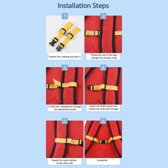 Backpack Chest Strap Adjustable Sternum Strap Heavy Duty Nylon Strap with Quick Release Buckle Reduces Shoulder Strain for Backpacks Schoolbags