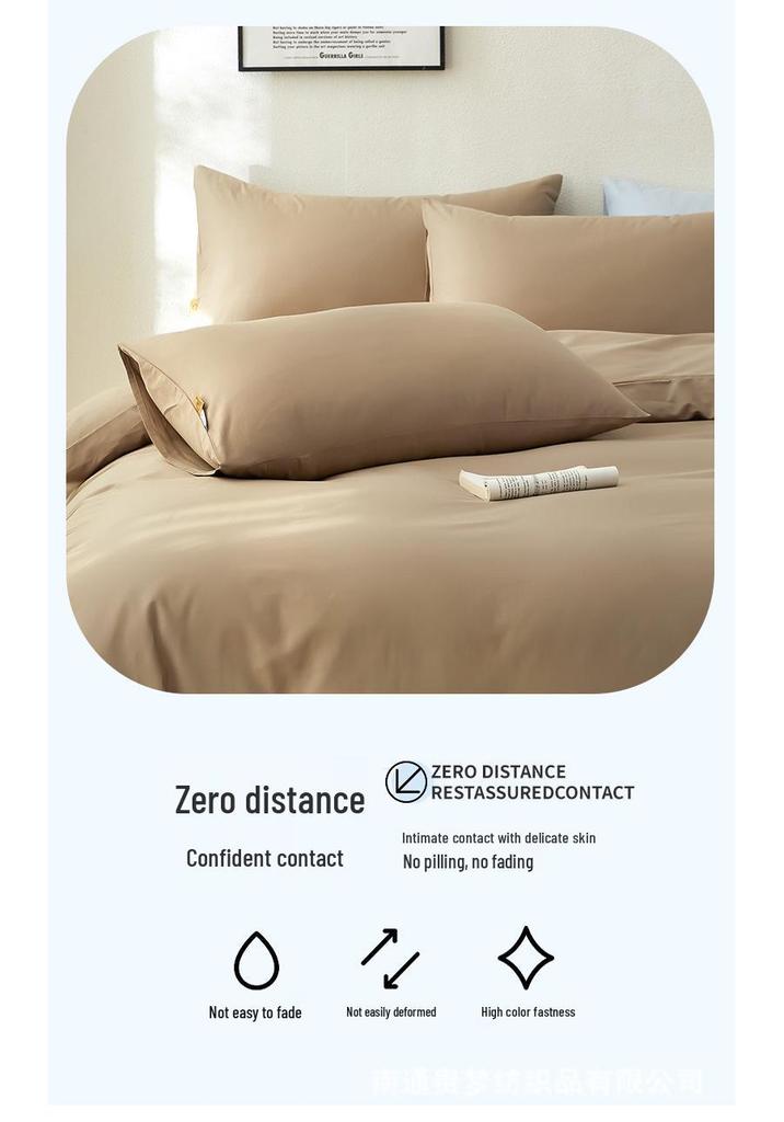 A-class Pure Cotton Solid Color Pillowcase Pair 48x74cm - Skin-Friendly for Home & Hotel Use