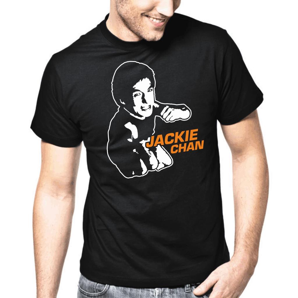 Herren- und Damen-T-Shirts Jackie Chan Porträt Kung Fu Karate Action Kult Fan Fanshirt Geschenk