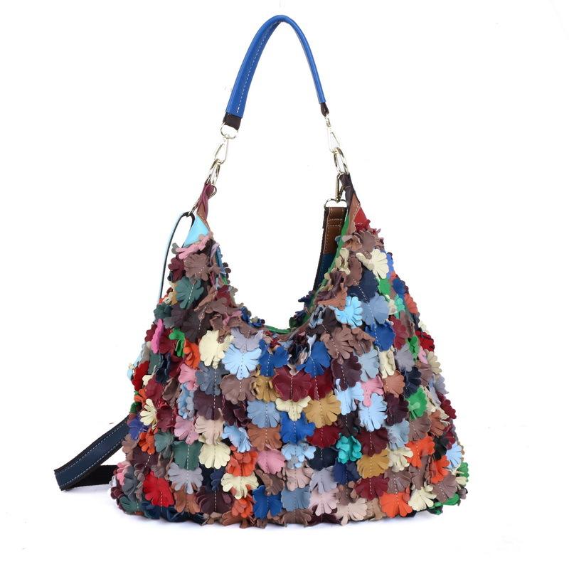 Tasche Damen Tasche Lammfell Farbe Spleißung Damen Handtasche Umhängetasche Crossbody Tasche Tragetasche