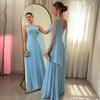Europäische und amerikanische Damenbekleidung Frühling und Sommer rückenfrei Halskragen ärmellos langes Kleid Taille Pendel Temperament Kleid