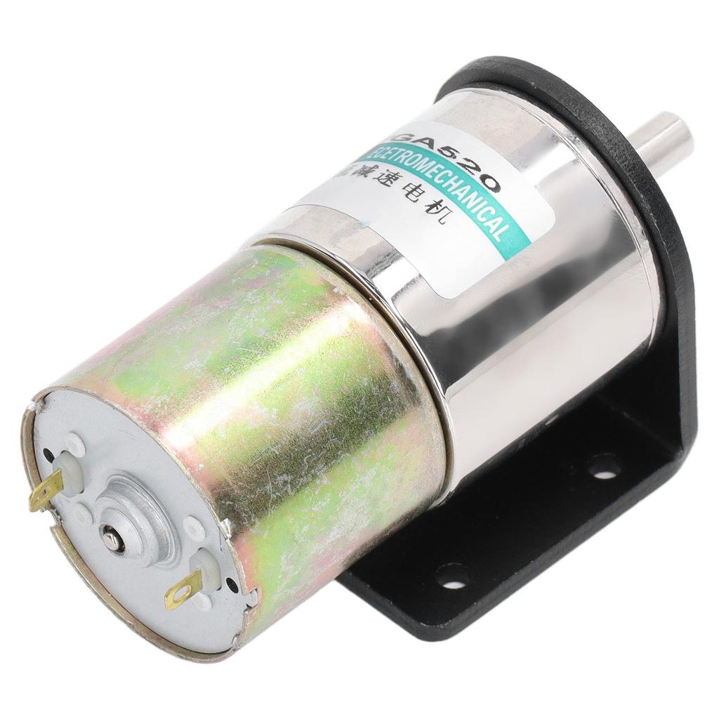 DC Worm Gear Motor Micro Brushed Self Locking Aluminum Alloy Industrial Electric Motor 12V 10W with Holder