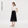Lanzhi Pleated A-line Midi Skirt