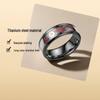 Men's Trendy Titanium Steel Gear and Cross Design Fashion Ring