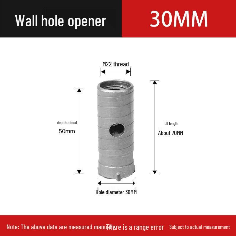 Electric Impact Drill Bit for Cement and Brick Walls - Dry Drilling Opener for Air Conditioner and Water Pipe Installations