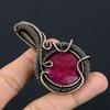 Ruby Pendant Gemstone Jewelry, 999 Copper Wire Wrapped Handmade Pendant, Latest Design Jewelry