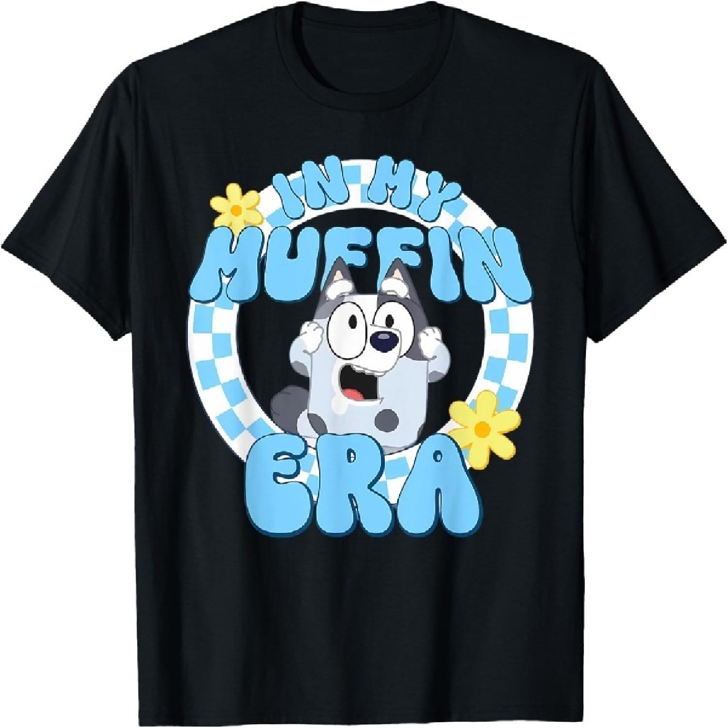 CHzwBEST in My Muffin Era Blue Heelers Dog Lovers Funny Meme Humour T-Shirt S