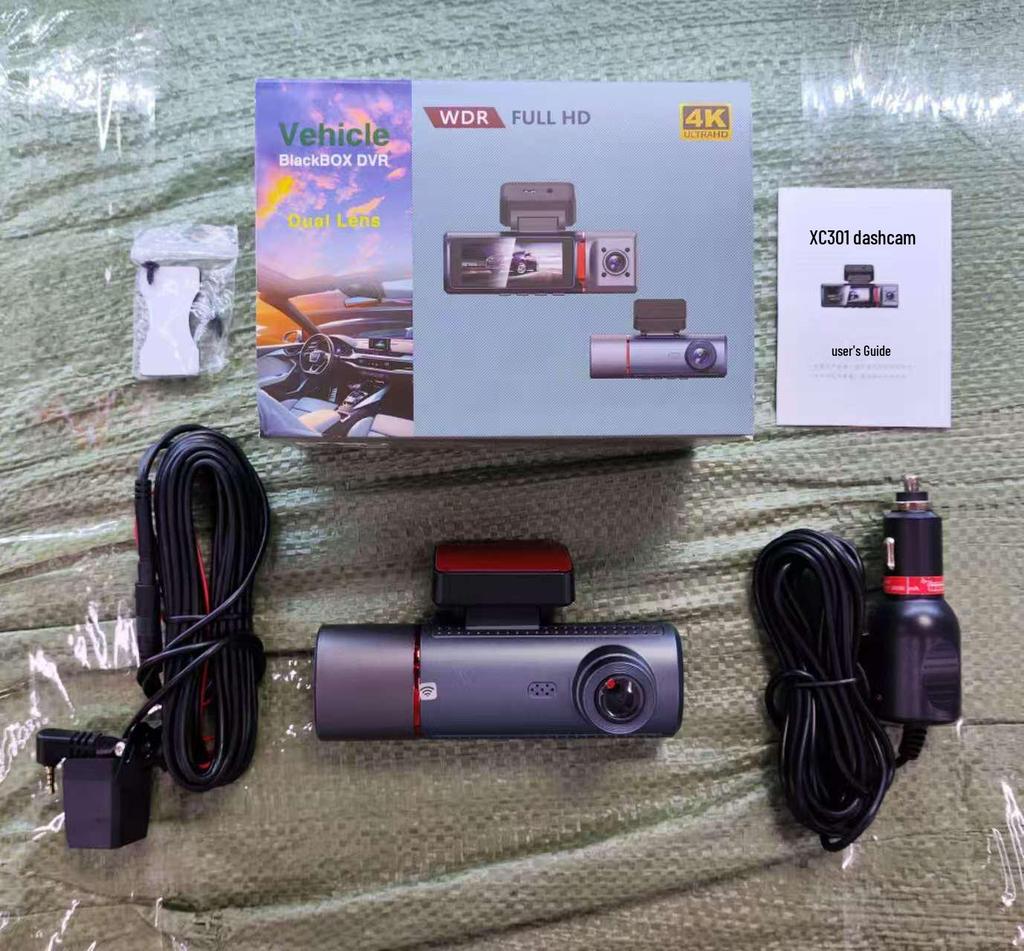 4K Triple-Lens Dash Cam with Night Vision & Built-in GPS
